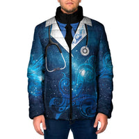New Zealand Nurses RN Personalised Padded Jacket Galaxy Stethoscope Maori Motif