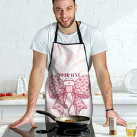 New Zealand Nurses RN Personalised Apron Pink Stethoscope Coquette Bow Maori Motif