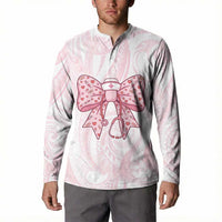 New Zealand Nurses RN Personalised Button Sweatshirt Pink Stethoscope Coquette Bow Maori Motif