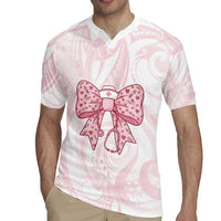 New Zealand Nurses RN Personalised Rugby Jersey Pink Stethoscope Coquette Bow Maori Motif