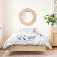 New Zealand Nurses RN Personalised Bedding Set Stethoscope Floral Maori Motif