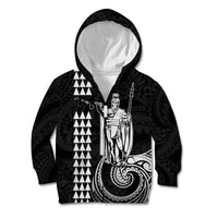 Custom Hawaii Kid Hoodie King Kamehameha - White LT9 - Polynesian Pride