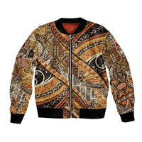 Hawaiian Style Tapa Bomber Jacket Vintage Seamless Pattern - Polynesian Pride