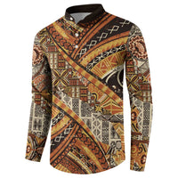 Hawaiian Style Tapa Button Sweatshirt Vintage Seamless Pattern LT9 - Polynesian Pride