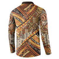 Hawaiian Style Tapa Button Sweatshirt Vintage Seamless Pattern LT9 - Polynesian Pride