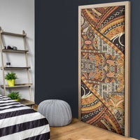 Hawaiian Style Tapa Door Cover Vintage Seamless Pattern - Polynesian Pride