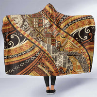 Hawaiian Style Tapa Hooded Blanket Vintage Seamless Pattern - Polynesian Pride
