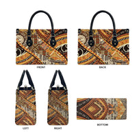 Hawaiian Style Tapa Leather Bag Vintage Seamless Pattern - Polynesian Pride