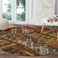 Hawaiian Style Tapa Round Carpet Vintage Seamless Pattern - Polynesian Pride