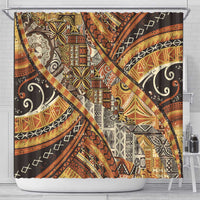 Hawaiian Style Tapa Shower Curtain Vintage Seamless Pattern LT9 - Polynesian Pride