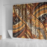 Hawaiian Style Tapa Shower Curtain Vintage Seamless Pattern LT9 - Polynesian Pride