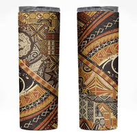 Hawaiian Style Tapa Skinny Tumbler Vintage Seamless Pattern - Polynesian Pride