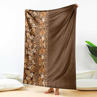 Hawaiian Tribal Elements Hibiscus Blanket Gold Pattern LT9 - Polynesian Pride