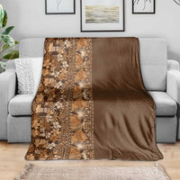 Hawaiian Tribal Elements Hibiscus Blanket Gold Pattern LT9 - Polynesian Pride