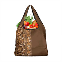 Hawaiian Tribal Elements Hibiscus Grocery Bag Gold Pattern - Polynesian Pride