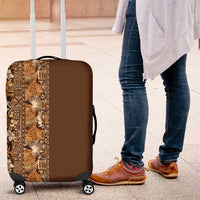 Hawaiian Tribal Elements Hibiscus Luggage Cover Gold Pattern - Polynesian Pride