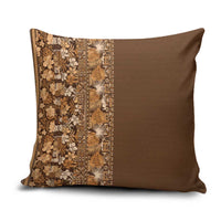 Hawaiian Tribal Elements Hibiscus Pillow Cover Gold Pattern - Polynesian Pride
