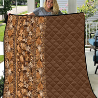Hawaiian Tribal Elements Hibiscus Quilt Gold Pattern LT9 Gold - Polynesian Pride