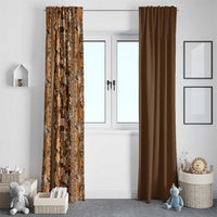 Hawaiian Tribal Elements Hibiscus Window Curtain Gold Pattern - Polynesian Pride