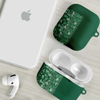Hawaiian Tribal Elements Hibiscus AirPods Case Green Pattern - Polynesian Pride