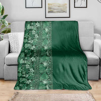 Hawaiian Tribal Elements Hibiscus Blanket Green Pattern LT9 - Polynesian Pride
