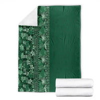 Hawaiian Tribal Elements Hibiscus Blanket Green Pattern LT9 - Polynesian Pride