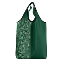Hawaiian Tribal Elements Hibiscus Grocery Bag Green Pattern - Polynesian Pride
