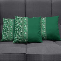 Hawaiian Tribal Elements Hibiscus Pillow Cover Green Pattern - Polynesian Pride