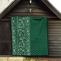 Hawaiian Tribal Elements Hibiscus Quilt Green Pattern LT9 - Polynesian Pride