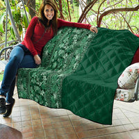 Hawaiian Tribal Elements Hibiscus Quilt Green Pattern LT9 - Polynesian Pride