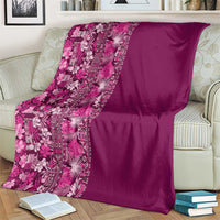 Hawaiian Tribal Elements Hibiscus Blanket Pink Pattern LT9 - Polynesian Pride
