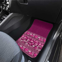 Hawaiian Tribal Elements Hibiscus Car Mats Pink Pattern - Polynesian Pride