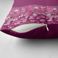 Hawaiian Tribal Elements Hibiscus Pillow Cover Pink Pattern - Polynesian Pride