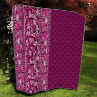 Hawaiian Tribal Elements Hibiscus Quilt Pink Pattern LT9 - Polynesian Pride