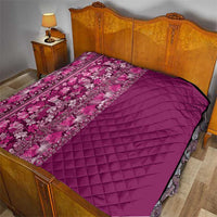 Hawaiian Tribal Elements Hibiscus Quilt Pink Pattern LT9 - Polynesian Pride