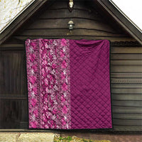 Hawaiian Tribal Elements Hibiscus Quilt Pink Pattern LT9 - Polynesian Pride