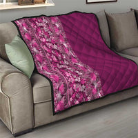 Hawaiian Tribal Elements Hibiscus Quilt Pink Pattern LT9 - Polynesian Pride