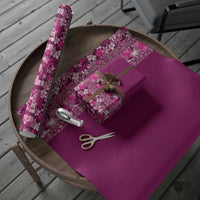 Hawaiian Tribal Elements Hibiscus Wrapping Paper Pink Pattern - Polynesian Pride