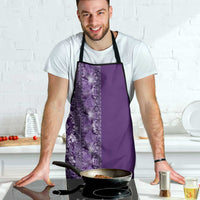 Hawaiian Tribal Elements Hibiscus Apron Purple Pattern - Polynesian Pride