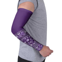 Hawaiian Tribal Elements Hibiscus Arm Sleeves Purple Pattern - Polynesian Pride