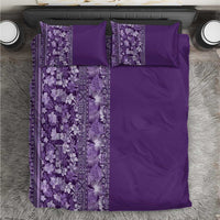 Hawaiian Tribal Elements Hibiscus Bedding Set Purple Pattern - Polynesian Pride