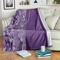 Hawaiian Tribal Elements Hibiscus Blanket Purple Pattern LT9 Purple - Polynesian Pride