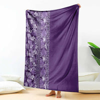 Hawaiian Tribal Elements Hibiscus Blanket Purple Pattern LT9 - Polynesian Pride