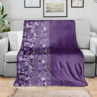 Hawaiian Tribal Elements Hibiscus Blanket Purple Pattern LT9 - Polynesian Pride
