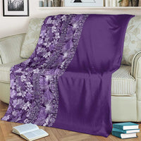 Hawaiian Tribal Elements Hibiscus Blanket Purple Pattern LT9 - Polynesian Pride