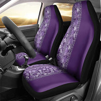 Hawaiian Tribal Elements Hibiscus Car Seat Cover Purple Pattern - Polynesian Pride