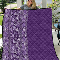 Hawaiian Tribal Elements Hibiscus Quilt Purple Pattern LT9 Purple - Polynesian Pride