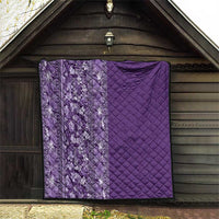 Hawaiian Tribal Elements Hibiscus Quilt Purple Pattern LT9 - Polynesian Pride