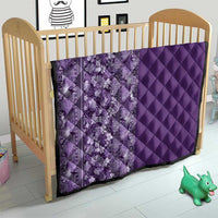 Hawaiian Tribal Elements Hibiscus Quilt Purple Pattern LT9 - Polynesian Pride