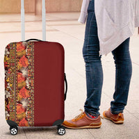 Hawaiian Tribal Elements Hibiscus Luggage Cover Red Pattern - Polynesian Pride